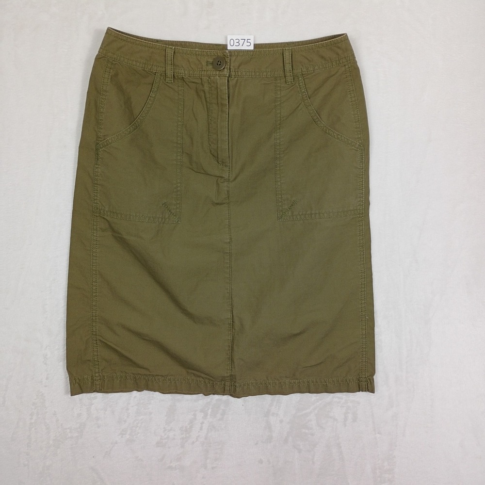 J. Jill Cargo Skirt Womens 6 Olive Green Utility Hiking Outdoors Gorpcore